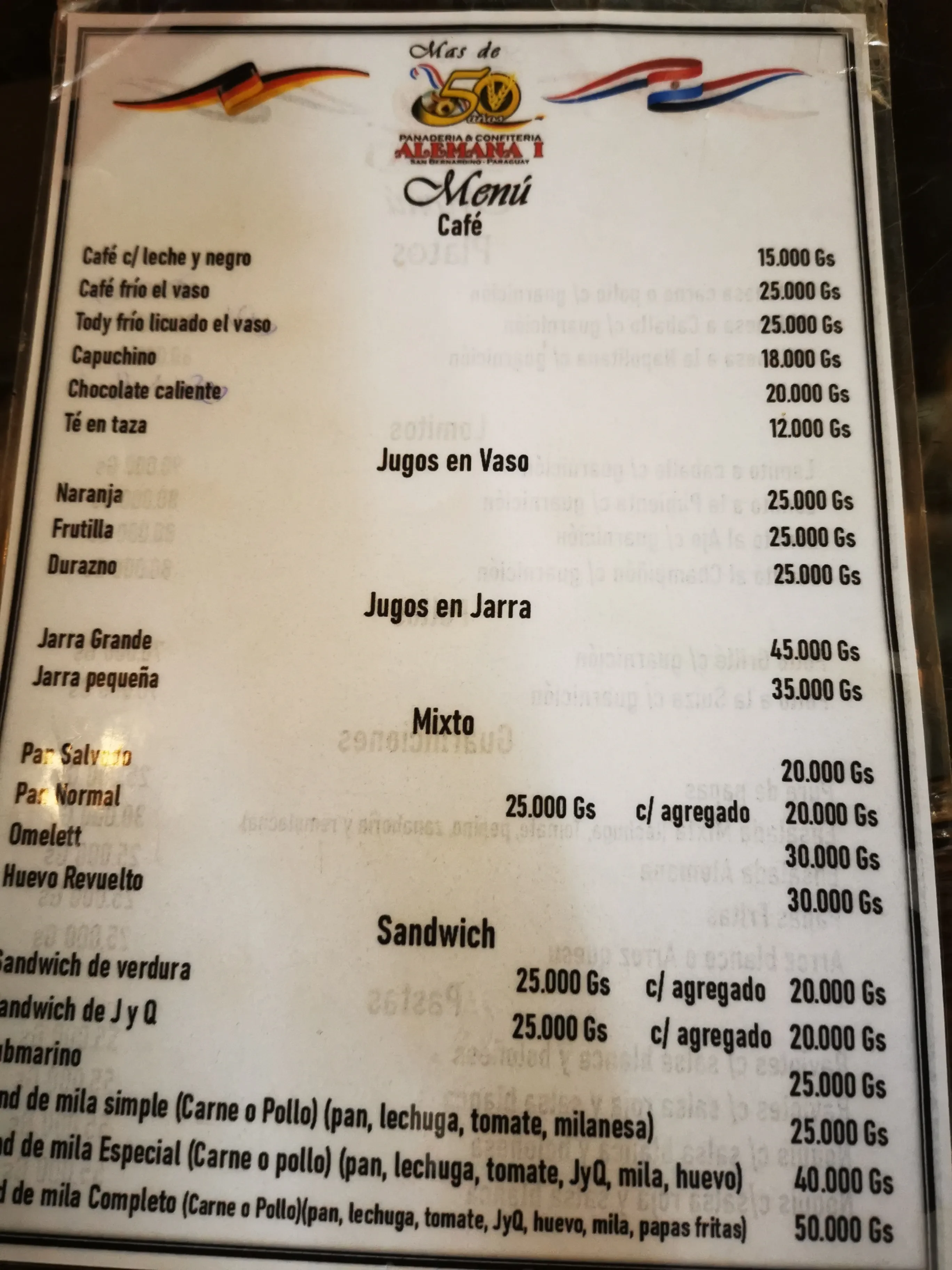 Menú de Alemana I — página 2