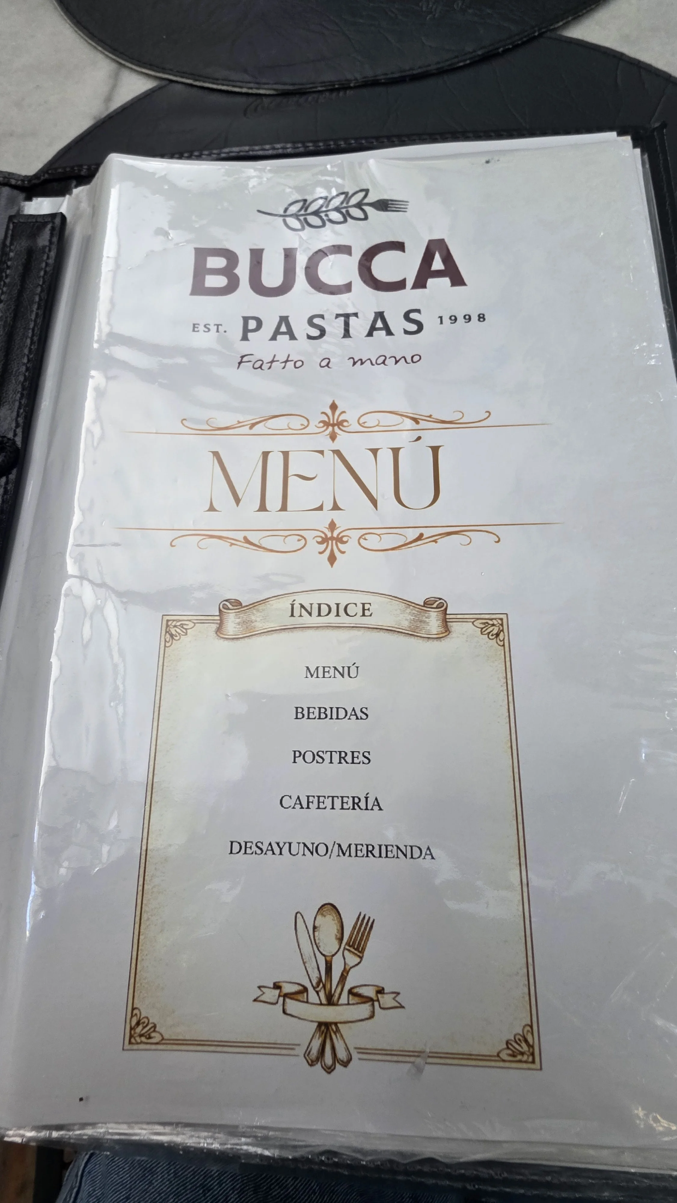 Menú de Bucca San Bernardino — página 2