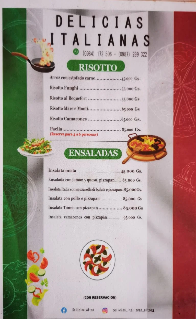 Menú de Delicias Italianas — página 6