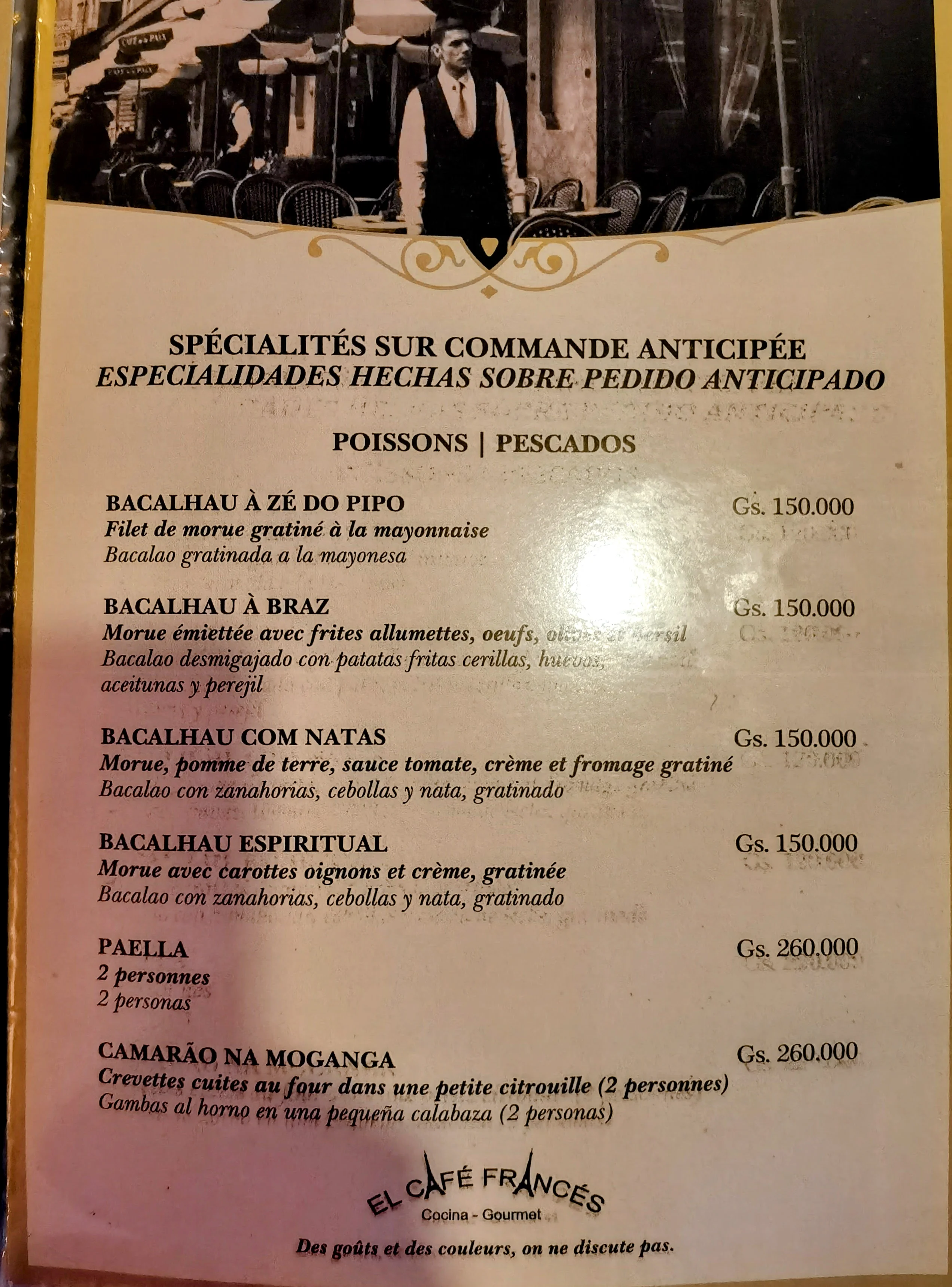 Menú de El Café Francés — página 5