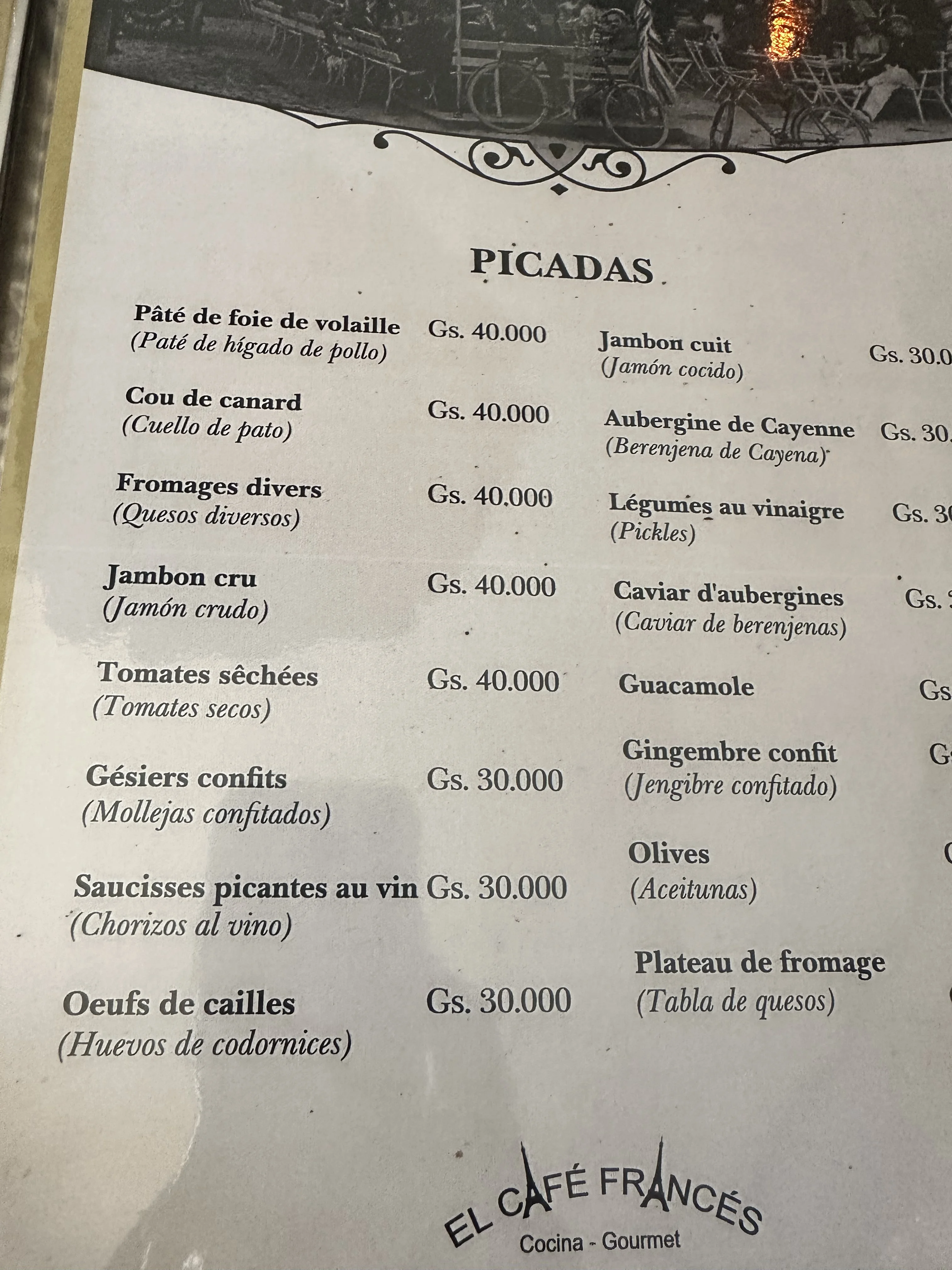 Menú de El Café Francés — página 9
